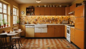 carrelage ancien cuisine 1970