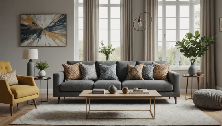 coussins pour canapé gris